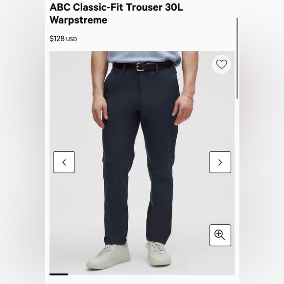 Lululemon ABC Classic Fit Trousers 30L Wrapstreme size 31- True Navy - Picture 1 of 14